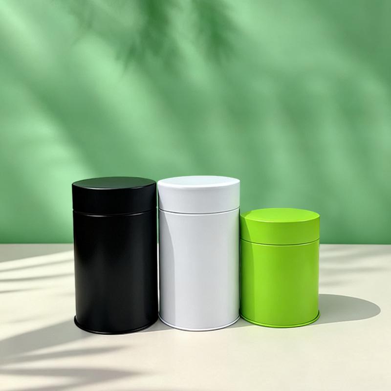 Green & Black Tea Caddy: 50g/125g Sealed Metal Can
