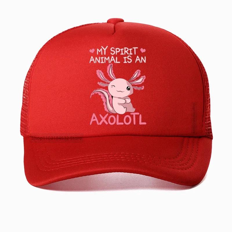 

Korean My Spirit Animal Is An Axolotl Unisex hat funny for Boys girl SalaUnisexder Animal Baseball Cap cool Unisex Mesh Trucker Caps Adjustable