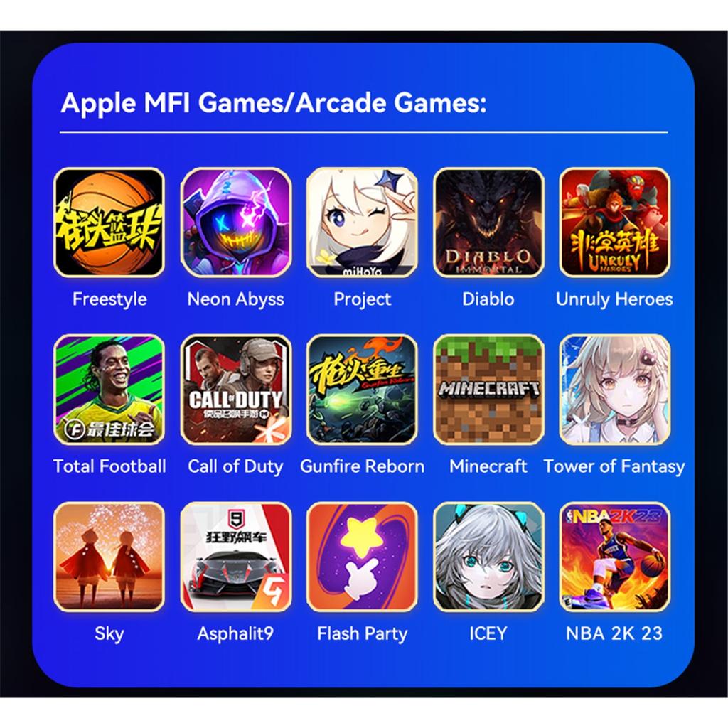 Wireless mobile game controller D11, expandable, with Hall triggers, compatible with tablet devices, supports tablet switching
