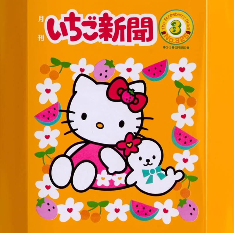 Sanrio Hello Kitty Pen Tray (Strawberry News Design) Orange Japan NEW