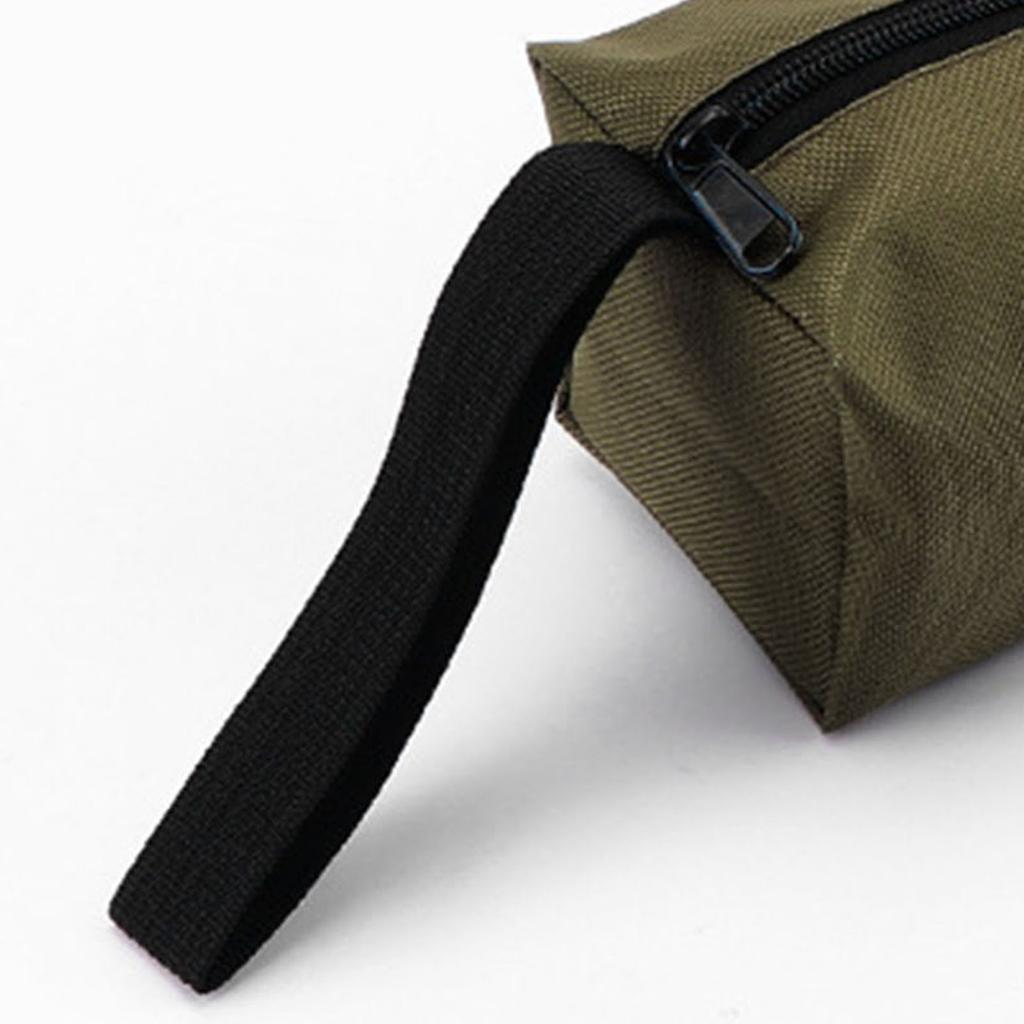 Reißverschluss Werkzeugtasche Mehrzweck Oxford-Gewebe Weite Öffnung Tragbare Werkzeugtasche zur Aufbewahrung Grün