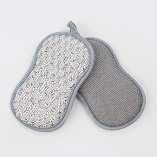 5Pcs Cleaning Rags with Hanging Hole Design Double-Sided Silver Wire Water-Washed Reusable Household Cleaning
