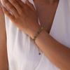 Gold Plated Crystal Flower Bracelet Adjustable Sparkling Floral Bracelet  Daily Wear