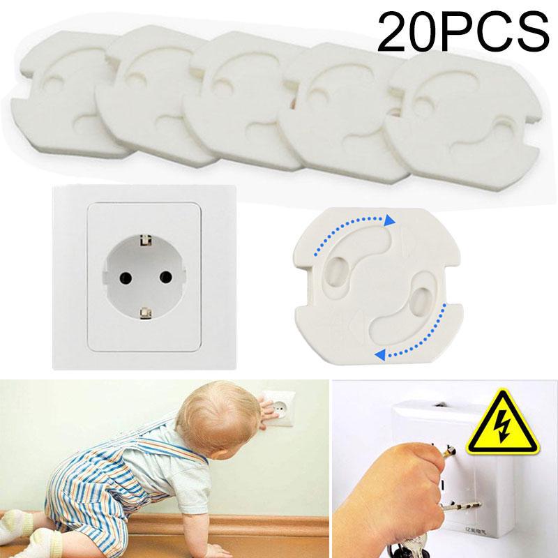 Buy 20Pcs Children Safety Electrical Outlet Cover EU Plug Power Socket