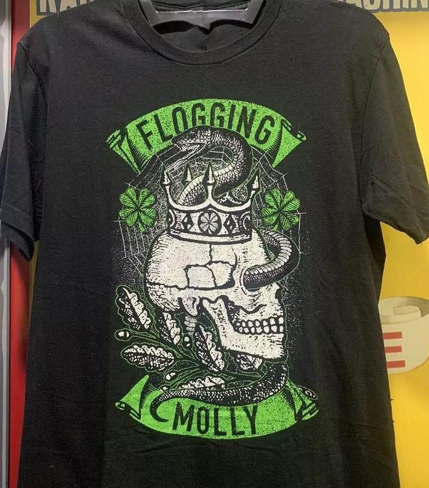 

FLOGGING MOLLY Snake Skull Band Black All Size Gift For Fan Shirt BL1231 Unisex T-Shirt L