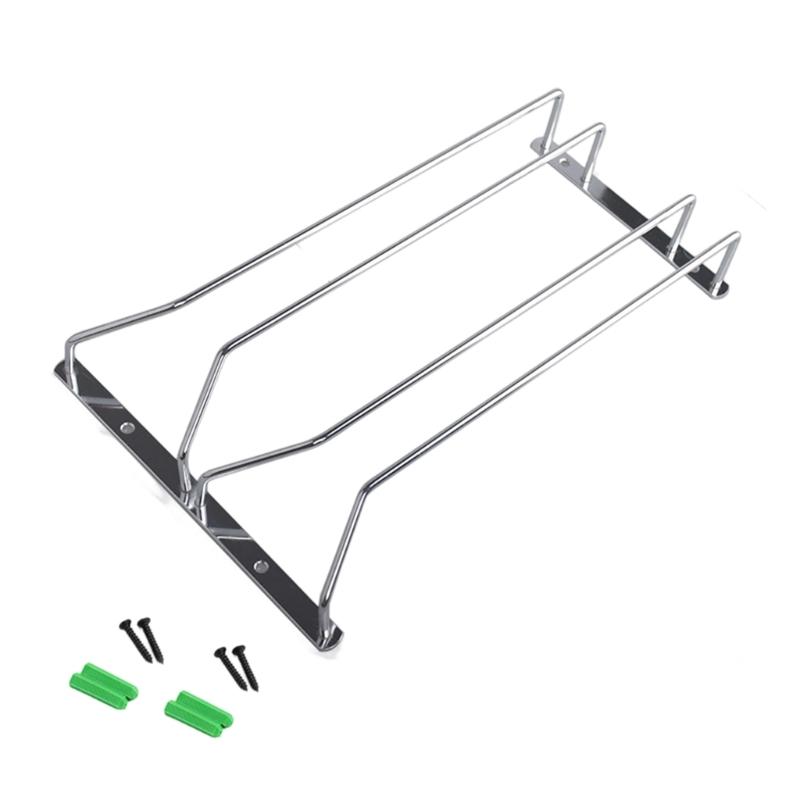 Space Saving Overhead Wine Glass Rack High Quality Nonrust Steel Mountable Storage Solution Rustproof Wine Glass Stand