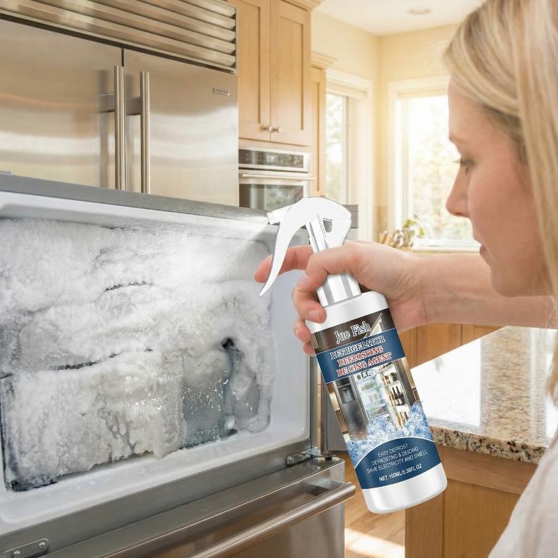 100 ml Køleskab Optøning Afisningsmiddel Hjemmefryser Frisk Spray Forbedre Nemt Holde Renere Frysebeskyttende Og Energibesparende
