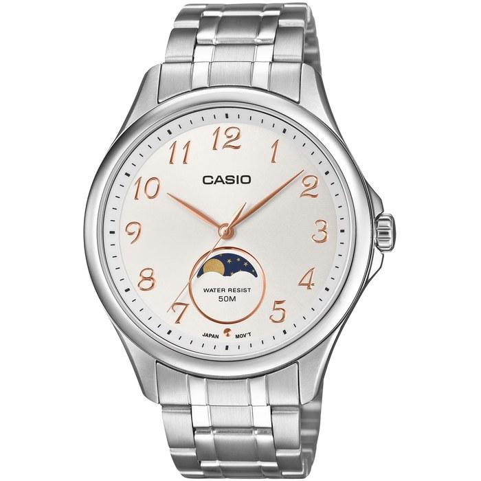 Casio Standard Moon Phase Analog Men s Watch MTP-M110D-7AV (Silver)