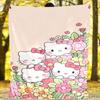 Hello Kitty Floral Blanket Soft Lightweight Cozy Allseason Multiuse Travel Camping Picnic Sofa Office Bed Living Room Gift For Friends And Family T38