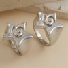 Fashionable Alloy Five Pointed Star Rings Contemporary Star Shape Rings Fashionable Finger Rings for Fashion Enthusiasts