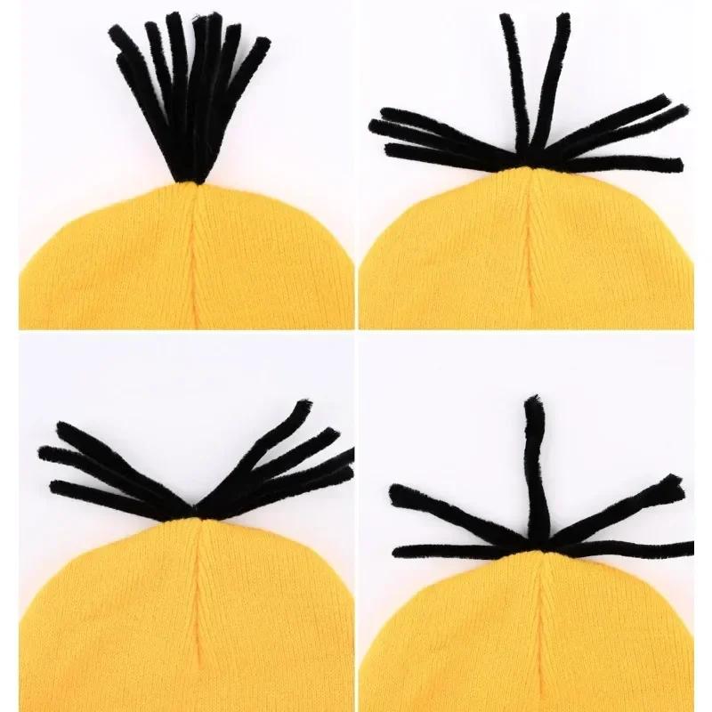 Disfraz disguise Funny Halloween Costume Accessories Adult,Goggles Glasses/Yellow Beanie/Gloves for Men Women Cosplay Party Set