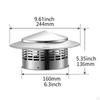 Round Chimney Cap Flue Cover Rainproof Cone Top Exhaust Vent Lid Roof Rain Guard