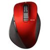 ELECOM Wireless Mouse Bluetooth Quiet 5 Medium EX-G, Ultra-Smooth Grip, Design, Buttons, Multi-Pairing, Size, Red, M-XGM15BBSRD