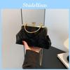 Trendy Small Square Bag For Women With Cute Chain Handle And Lock Buckle Closure