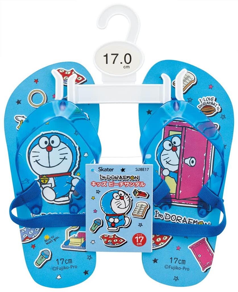 Skater Kids Beach Sandals Doraemon Sticker Sanrio SDBE17-A 17cm