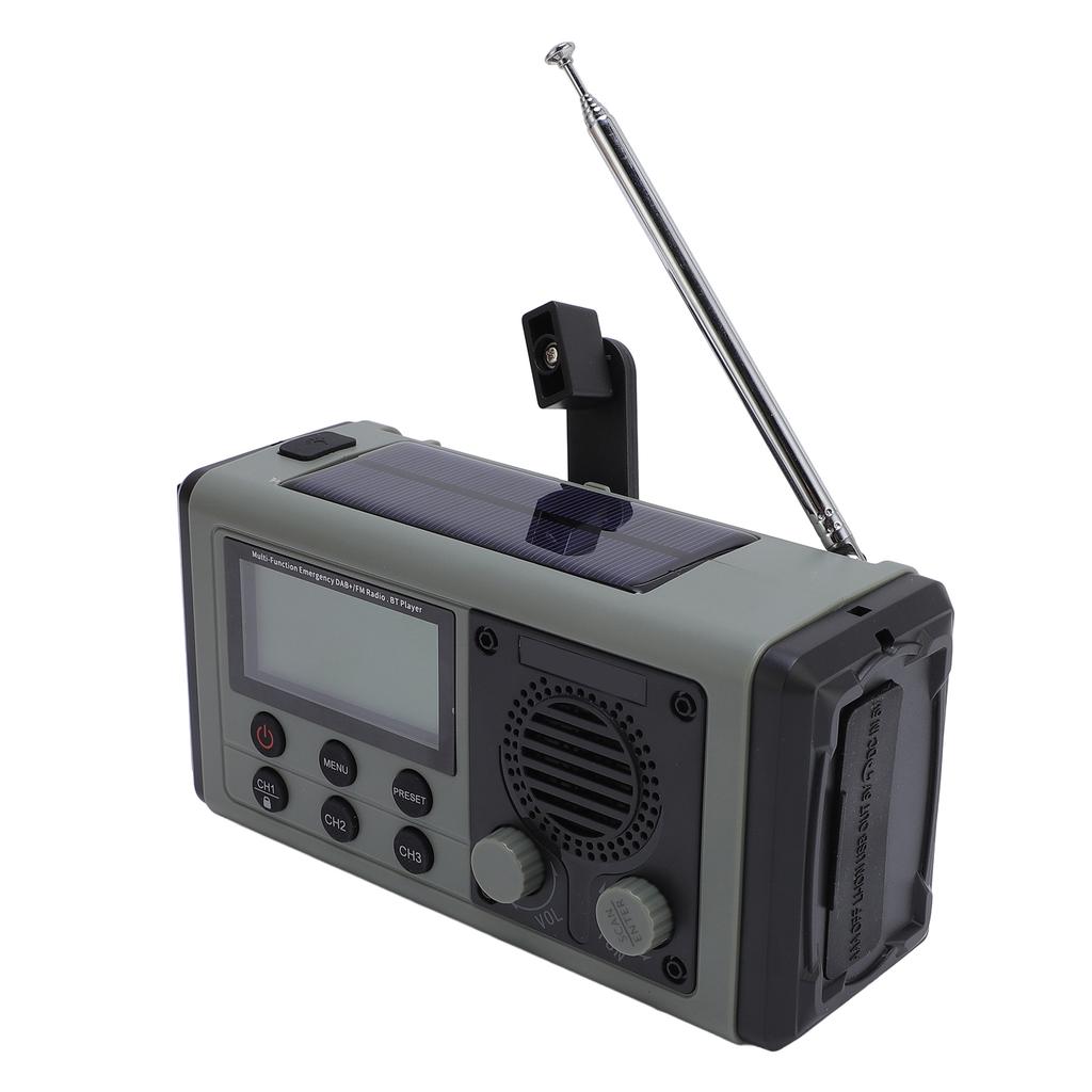 Multifunction Radio Solar Hand Crank Radio   Spker Large Capacity Power Source for Outdoor Lighting Emergency