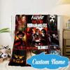 Custom Name Horror Movie Night  Blanket bed sofa Blanket Flannel Blanket for Camping, Hiking, Picnic Essentials,gift for Fan family
