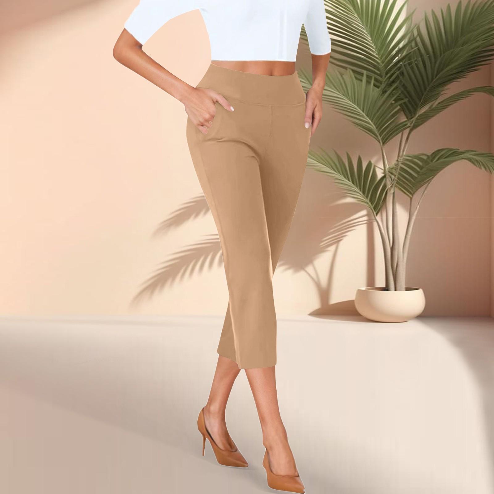 

Женские укороченные брюки с карманами, легкие свободные брюки Caual XXL