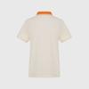 [Collar Contrast Letter Logo] Spring and Summer Comfortable Women's Solid Color Short Sleeved Polo Shirt