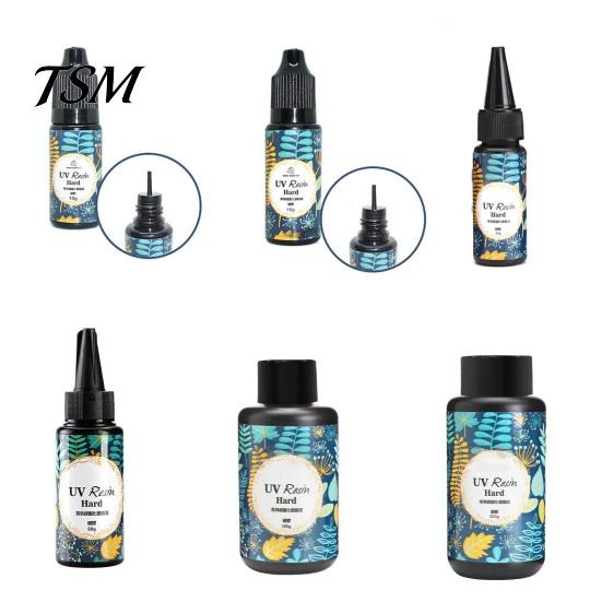 Resin Hard 1Bottle 10/15/25/60/100/200g Glue Transparent Reusable UV Lightweight Jewelry for Female
