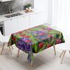 White Red Tulip Tablecloth Colorful Floral  Stain Resistant Waterproof Rectangular Kitchen Dining Table Home Decor