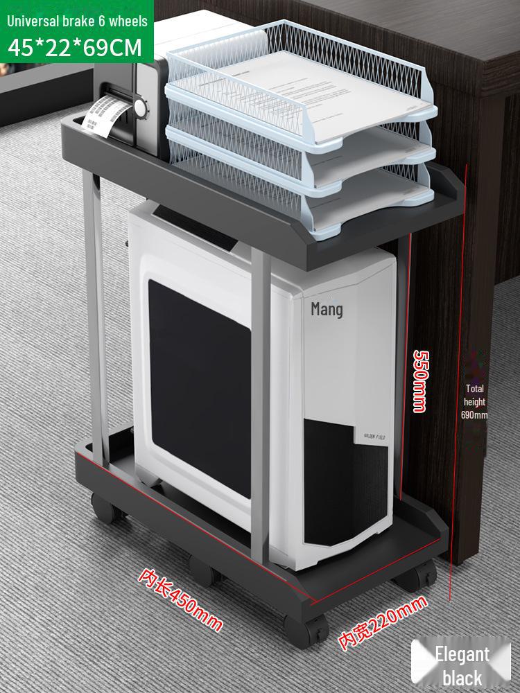 Universal Portable Computer Host Stand with Wheels, Moisture-Proof Elevated Design for Home or Office