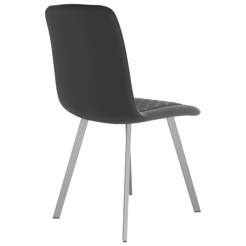 Dining Chairs 2 Pcs Grey Velvet