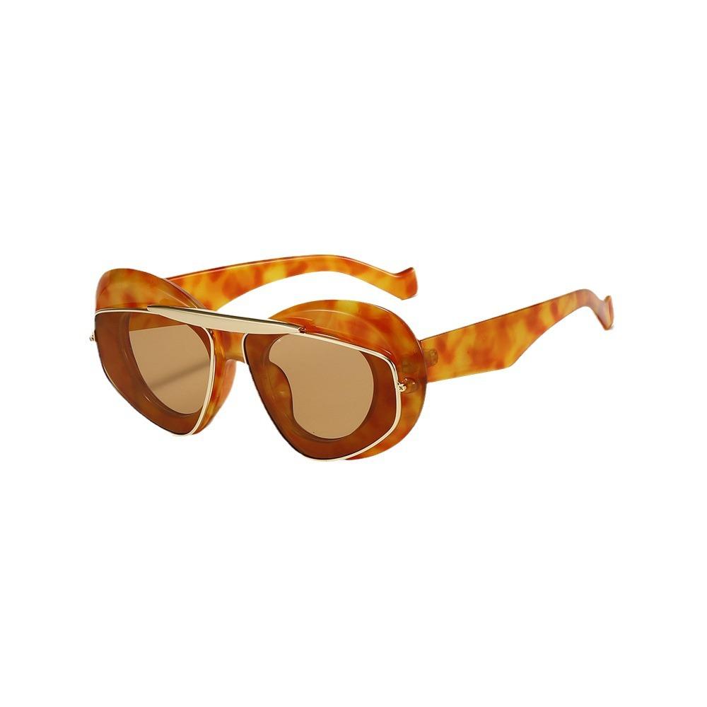 Luo Jia Metal Personality Retro Double Frame Sunglasses Show Street Sunglasses Men And Women