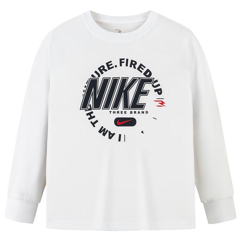 

Nike Унисекс Детская хлопковая футболка с длинным рукавом M