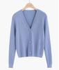 Loose and versatile V-neck knitted cardigan autumn sweater with temperament long-sleeved high-waisted short jacket tide