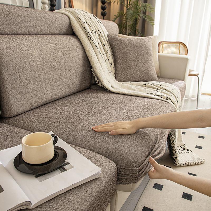 Thicken Jacquard Sofa Seat Cushion Covers,Stretch Sectional Couch Slipcover Furniture Protector For Kids, Pets Machine Washable