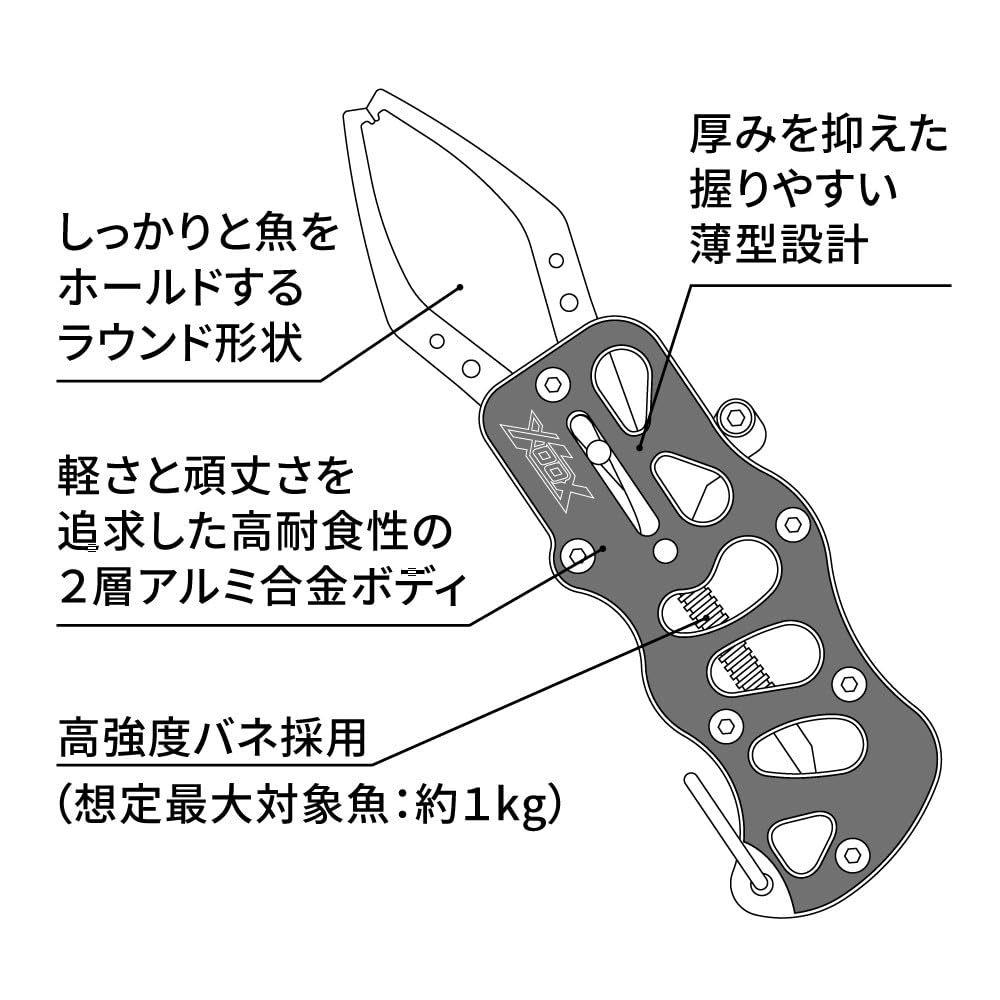 TAKAMIYA XOOX Light Game Fish Grip, Black x Gold