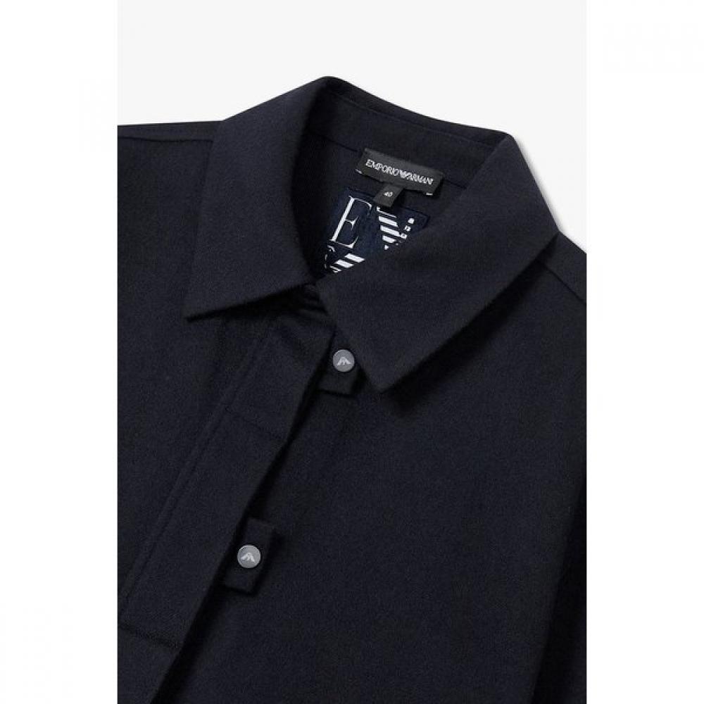 Emporio Armani Women Snap Button Brush Wool Shirt A525303502