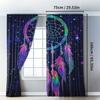 2pcs Classic Style Polyester Dreamcatcher Blackout Curtains   with Grommets   for Bedroom & Living Room