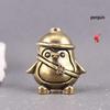 Pure Brass Penguin Ornament - Cute Mini Figurine for Home, Tea Pet, Desk, Living Room, Bedroom Decor.
