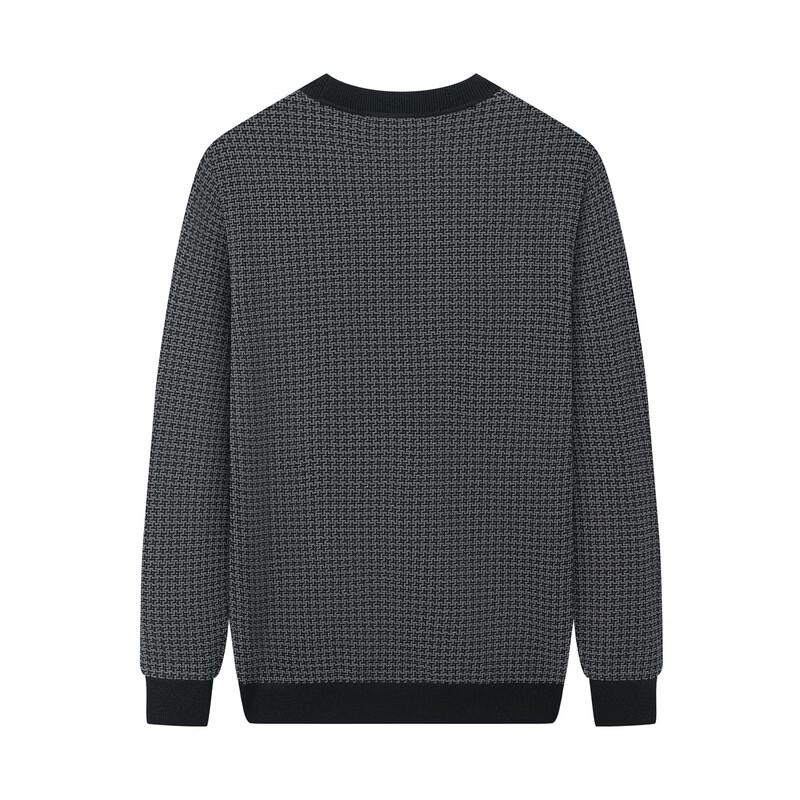 Seven Men's Wool-Blend Jacquard Crew Neck Sweater