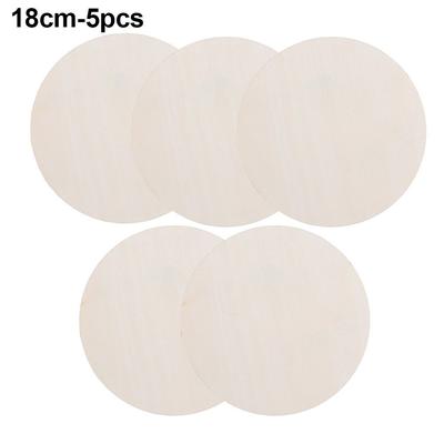 3/5/10pcs New Unfinished DIY Writing Wooden Tags Scrapbooking Wedding Decor Blank Plaque Round Wood Pieces Ornament Wood Circles