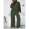 Women's Plus Size Casual High-end Design Sweatshirt Wide-leg Pants Two-piece Set