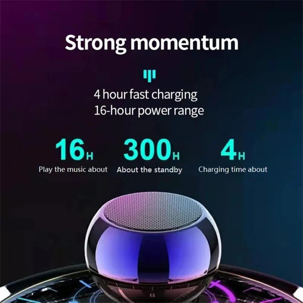 Přenosný bezdrátový Bluetooth reproduktor Nový kovově šedý těžký subwoofer Venkovní mini Bluetooth malý reproduktor pro domácí kancelář