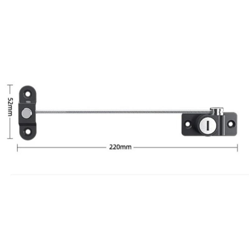 Limiteur de porte fenêtre Sécurité bébé enfant animal de compagnie Kits de verrouillage à chaîne de sécurité Acier inoxydable Limiteurs de fenêtre à battant