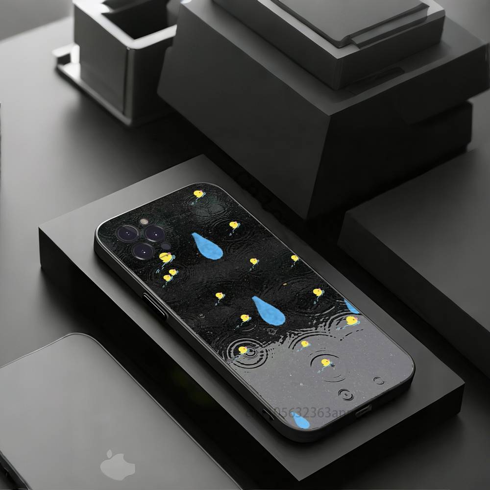 Yellow Duck Phone Case For iPhone 17 16 15 14 13 12 11 Pro Xs Max Mini Plus Antislip Shockproof Hard