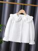 Premium Girls' 100% Cotton Long-Sleeve Shirt - School Style for Spring/Autumn 2026