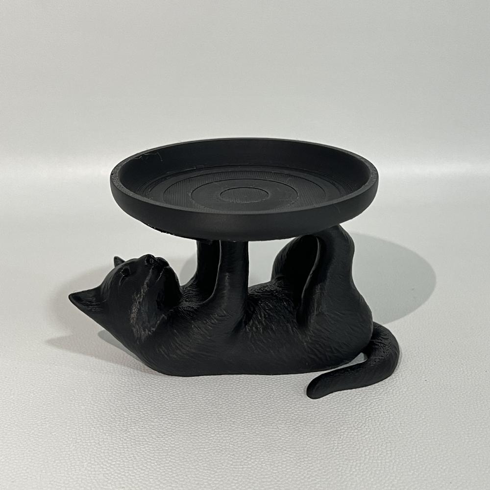 

3D-печатный забавный лоток для украшений в виде кошки, игривый и милый дизайн кошки, новый стиль, идеально подходит для организации и украшения рабочего стола