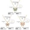 Elegant Butterfly Pendant Necklace Stainless Steel Jewelry Adjustable Chain For Women Daily Wear
