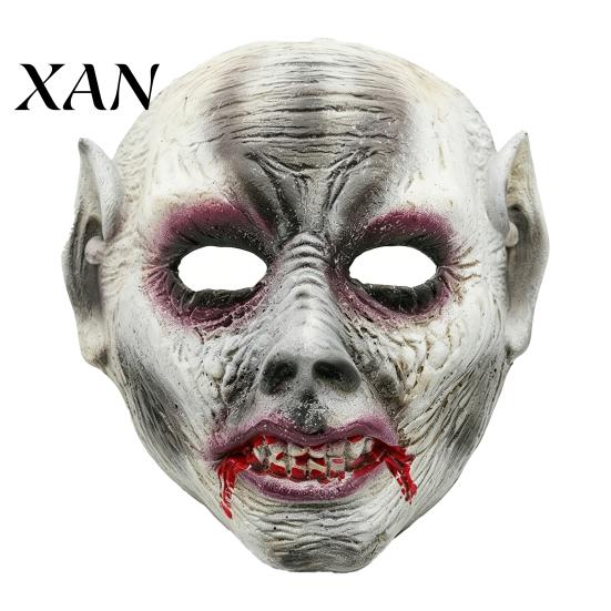 Realistic Vampire Zombie Masque Halloween for Adults, Creepy Blood Scary Soft Foam Full Face Costume, Cosplay Party Stained Fangs
