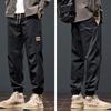 Spring And Autumn New Trendy American Overalls Men's Loose Legged Trousers Solid Color Casual Large Size Sports Pants For Men