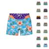 Men's Fun Printed Stretch Waist Drawstring Shorts, Beach Pants, Swimming Trunks