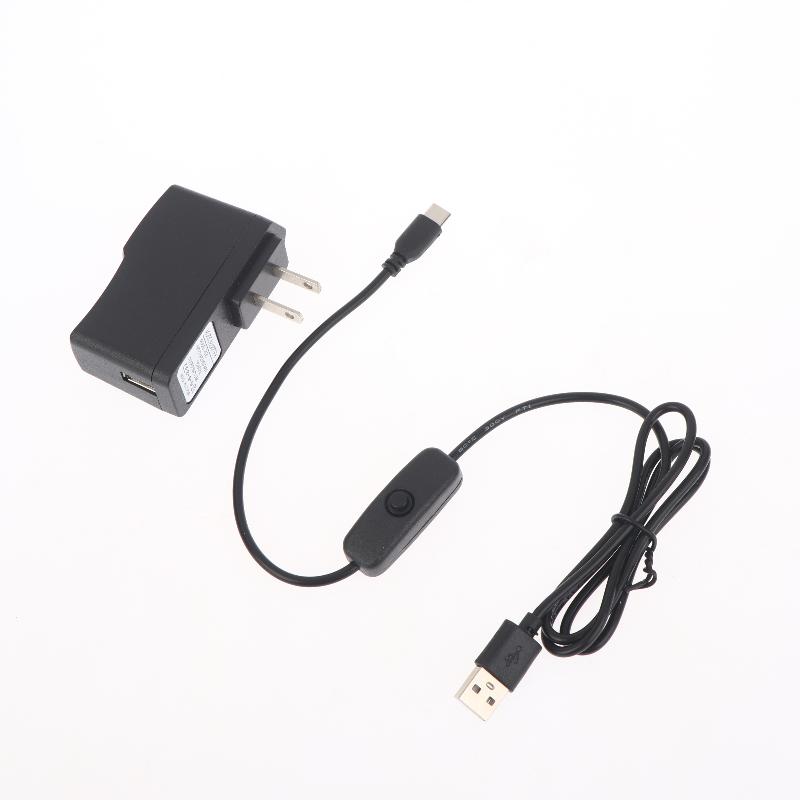 1/2/3 Pcs USB C Extension Cable For Raspberry Pi 3 4 Power Switch USB Male To Type C Male Adapter With On/Off Phone Laptop Parts