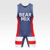 Ringer-Singlet Kompressions-Bodysuit Vollprint Schnelltrocknend Atmungsaktiv Herren Damen Training Wettkampf