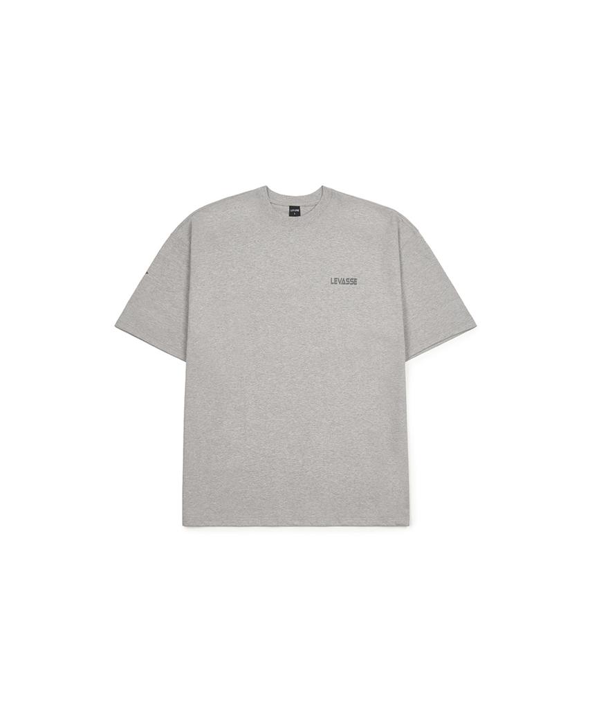 Leubase Old School Overfit Tee – Melange Gray